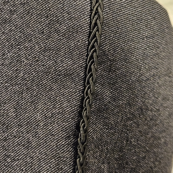 Cloth & Stone SZ S Dark Gray Cropped Flat Front Stretch Pant W/Side Braid Detail - Picture 11 of 11